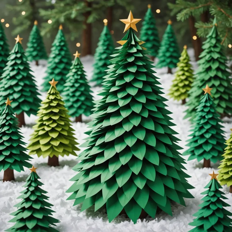 Как сделать ёлку из бумаги: Объёмная и плоская