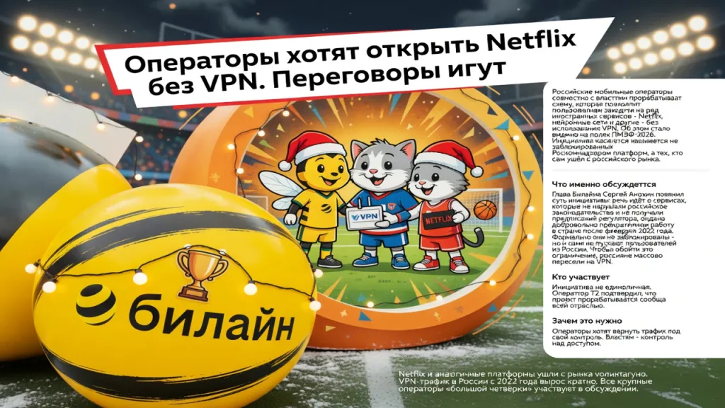 Операторы хотят открыть Netflix без VPN. Переговоры идут